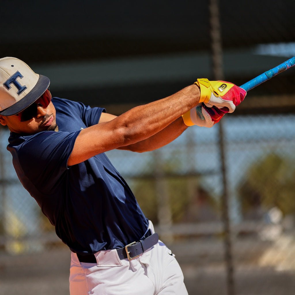 Grip Boost Batting Gloves Grip Boost Sunset Loaded Baseball Batting Gloves with Boost Plus Leather