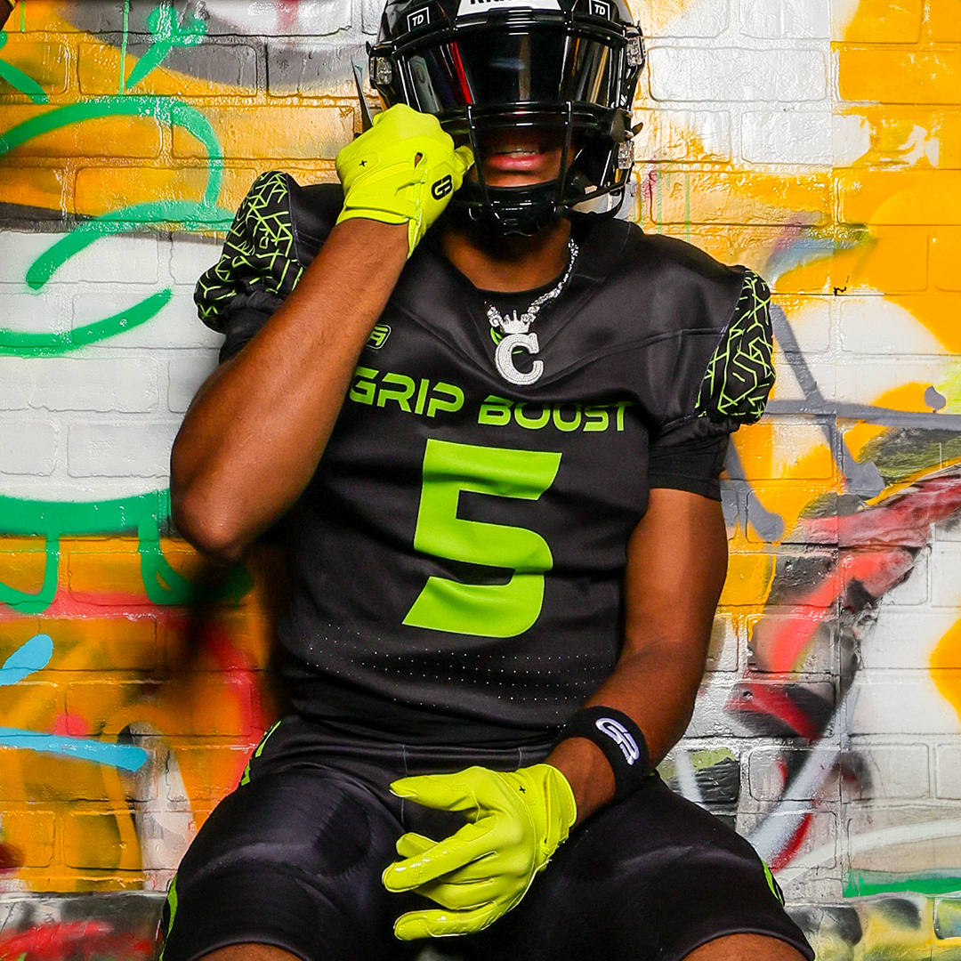 Grip Boost Football Receiving Gloves Grip Boost Stealth 6.0 Football Gloves – Neon Yellow