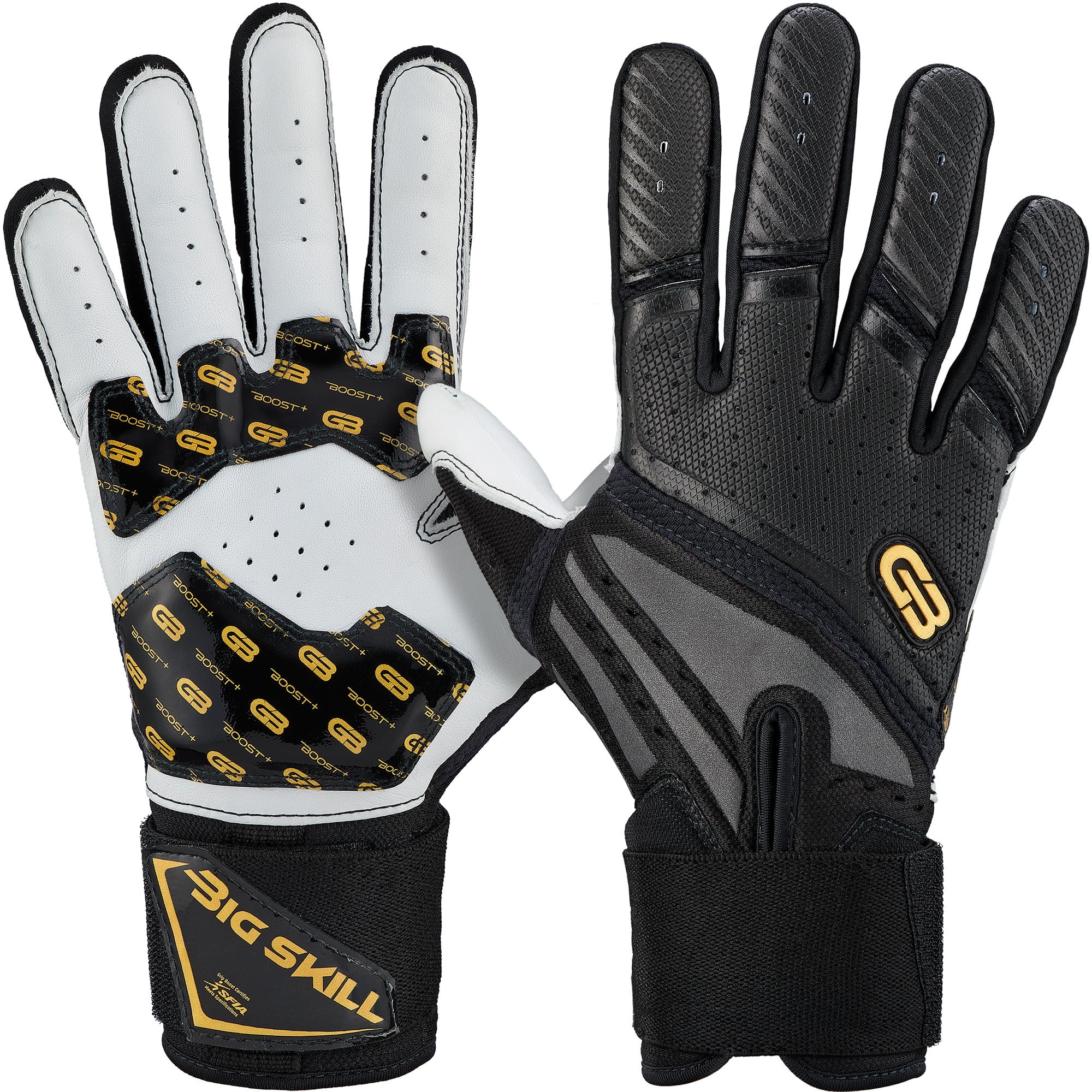 Grip Boost DNA 2.0 Gloves | Black Sticky Football Gloves | Grip Boost