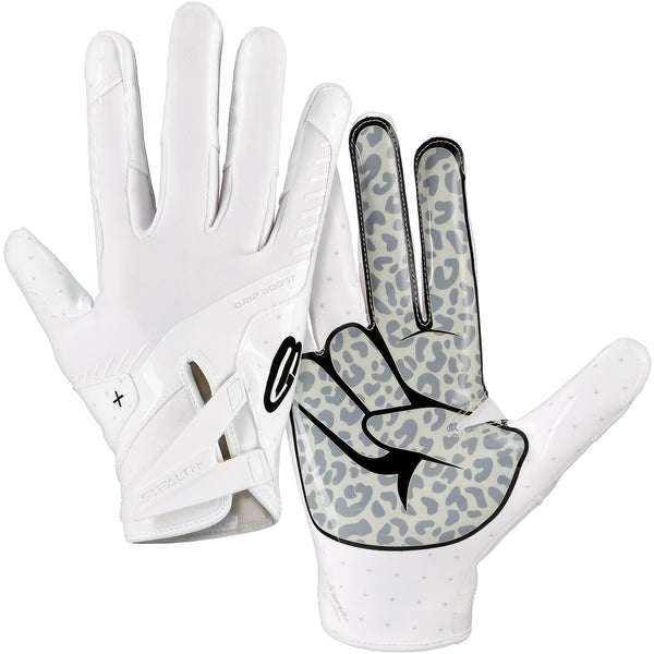 Grip Boost Peace Stealth 6 Boost Plus Youth Football Gloves - White/Black