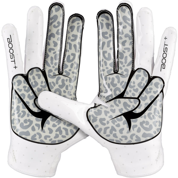 Grip Boost Peace Stealth 6 Boost Plus Youth Football Gloves - White/Black