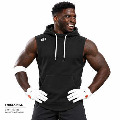 Grip Boost Breakaway Sleeveless Hoodie - Black/White