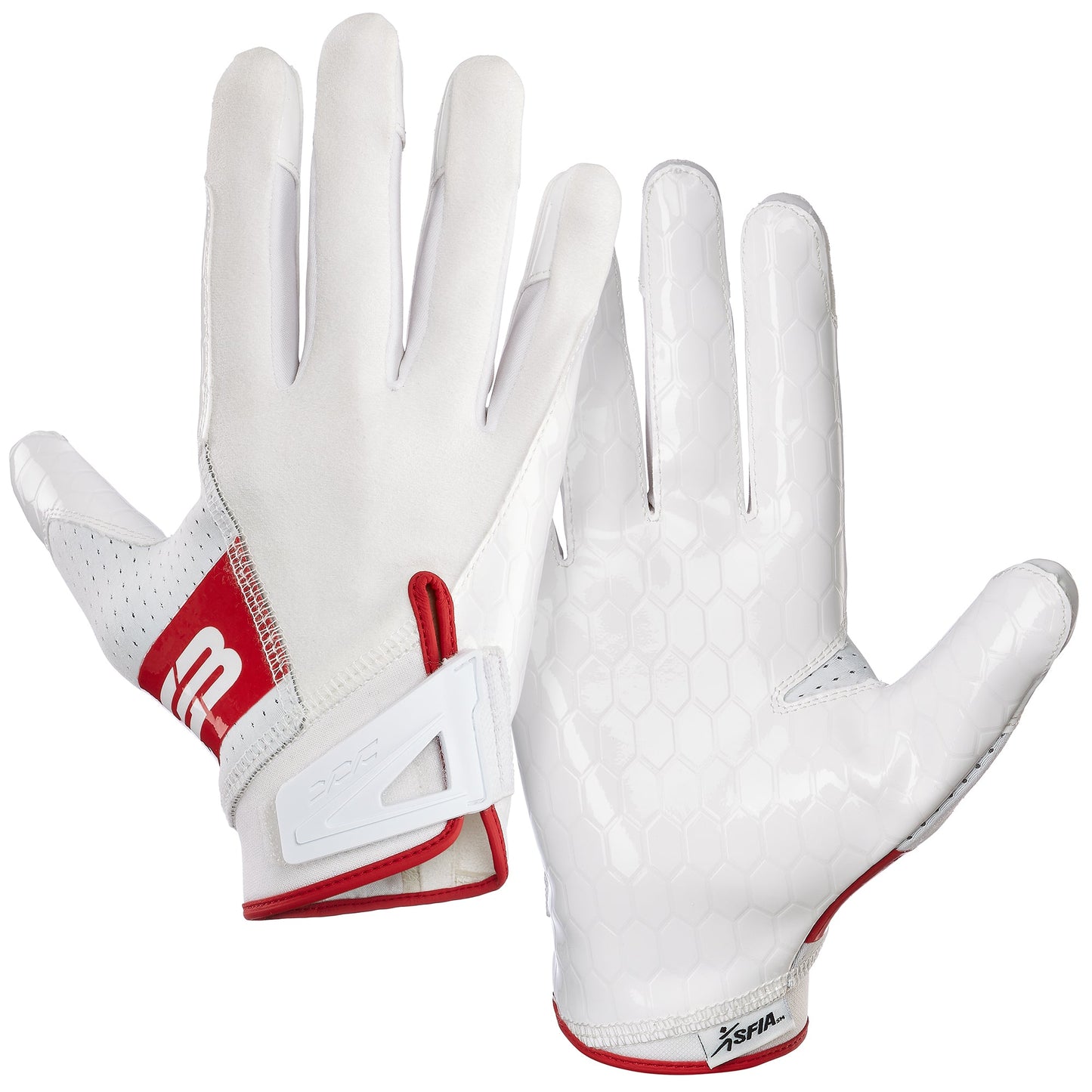 Grip Boost DNA 2.0 Football Gloves with Engineered Grip Boost+ Stick - Red