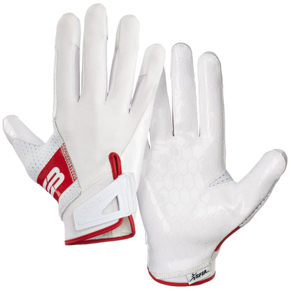 Grip Boost DNA 2.0 Football Gloves with Engineered Grip Boost+ Stick - Red