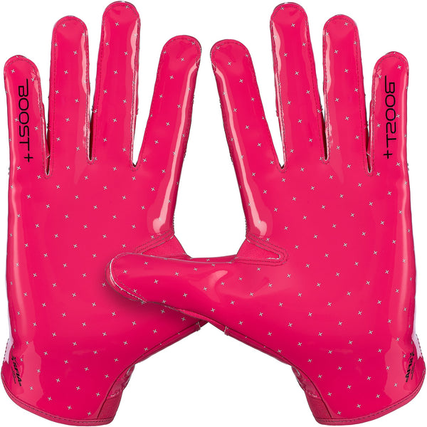 Grip Boost Solid Pink Stealth 6.0 Boost Plus Youth Football Gloves