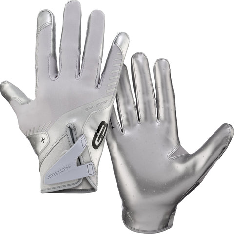 Grip Boost Solid Chrome Stealth 6.0 Boost Plus Youth Football Gloves
