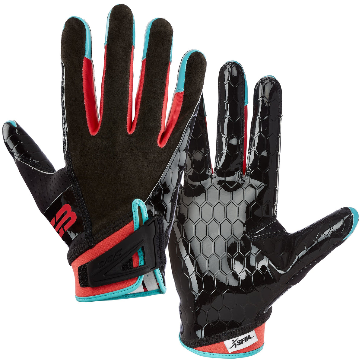 Grip Boost Raptor Black DNA 2.0 Football Gloves | All-Weather Grip Gloves | Grip Boost