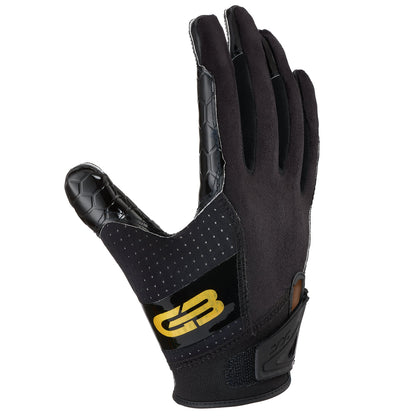 Grip Boost Football Receiving Gloves Grip Boost DNA 2.0 Football Gloves with Engineered Grip Boost+ Stick - Black/Gold