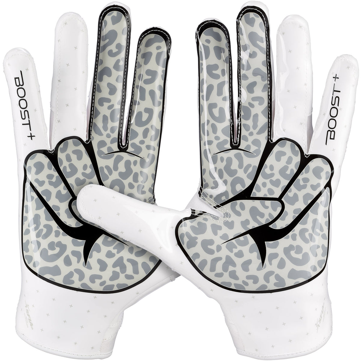 Grip Boost Roses Youth White/Black Football Gloves | Peace Stealth 6.0 Gloves | Grip Boost