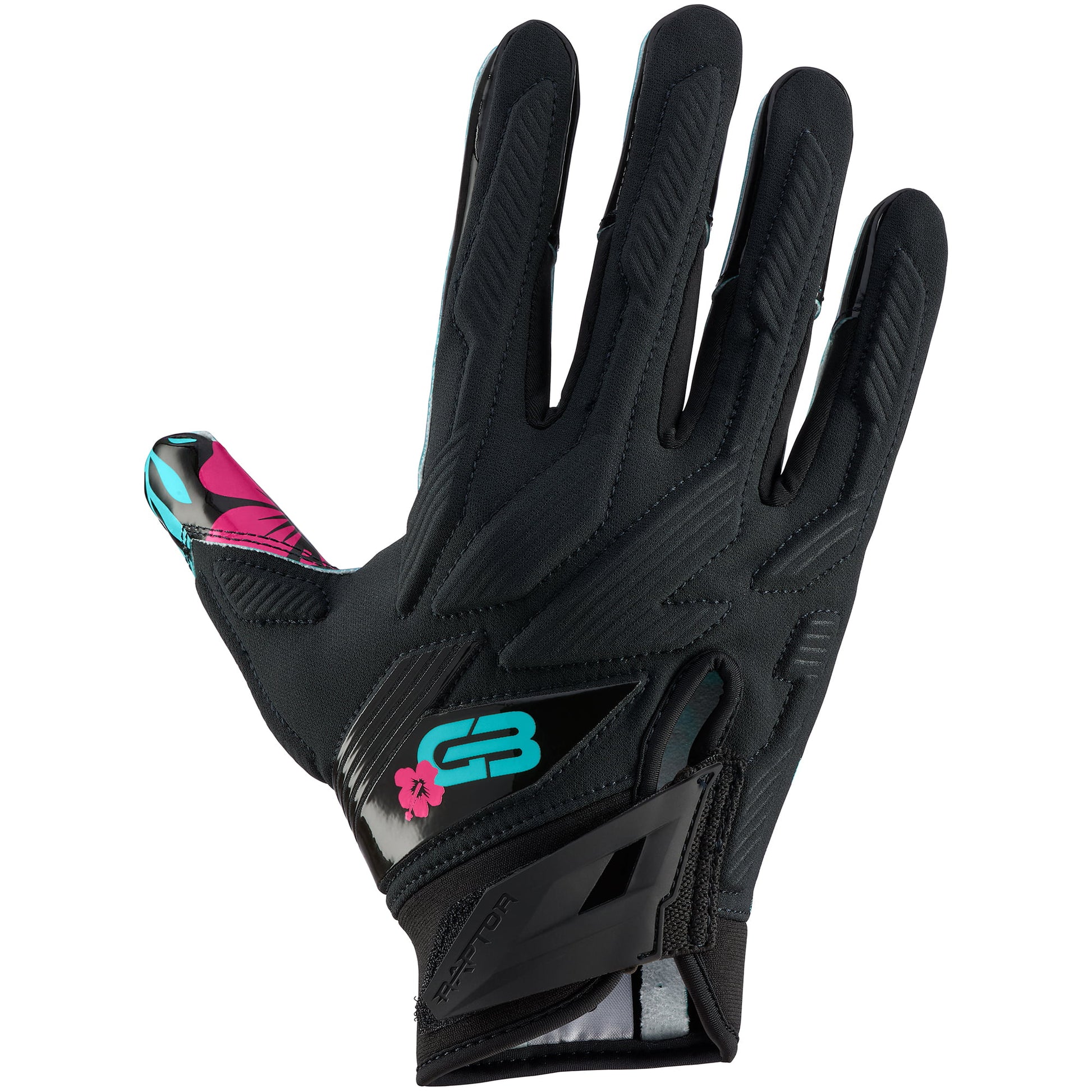 Grip Boost Football Receiving Gloves Grip Boost Raptor 2.0 Padded Men's Football Gloves - Carolina Blue