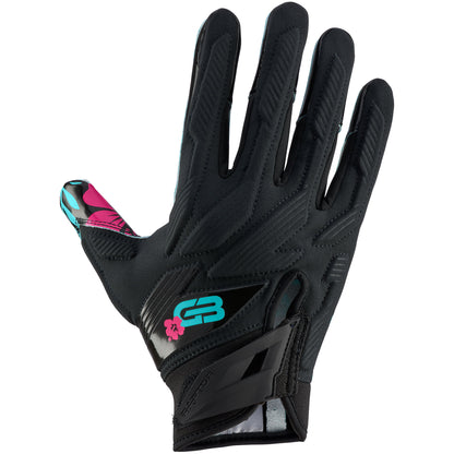 Grip Boost Football Receiving Gloves Grip Boost Raptor 2.0 Padded Men's Football Gloves - Carolina Blue