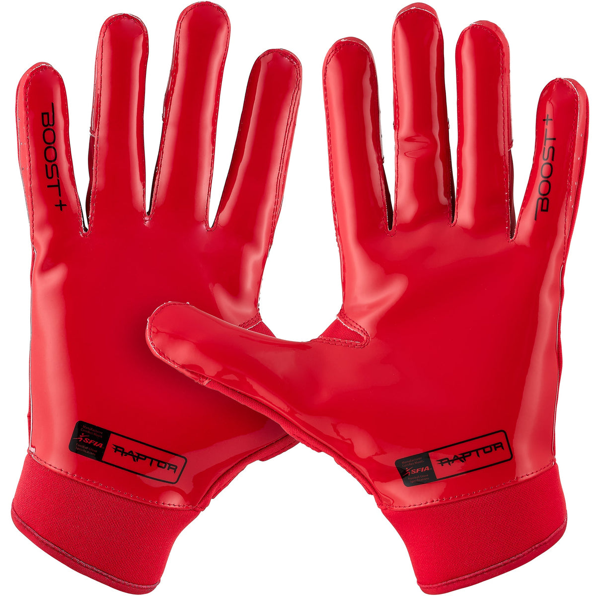 Grip Boost Roses Red Raptor 2.0 Gloves | Padded Football Gloves with Gel Grip | Grip Boost