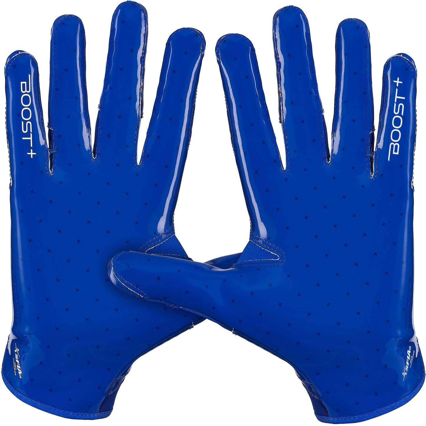 Grip Boost Football Receiving Gloves Grip Boost Solid Blue Stealth 6.0 Boost Plus Football Gloves
