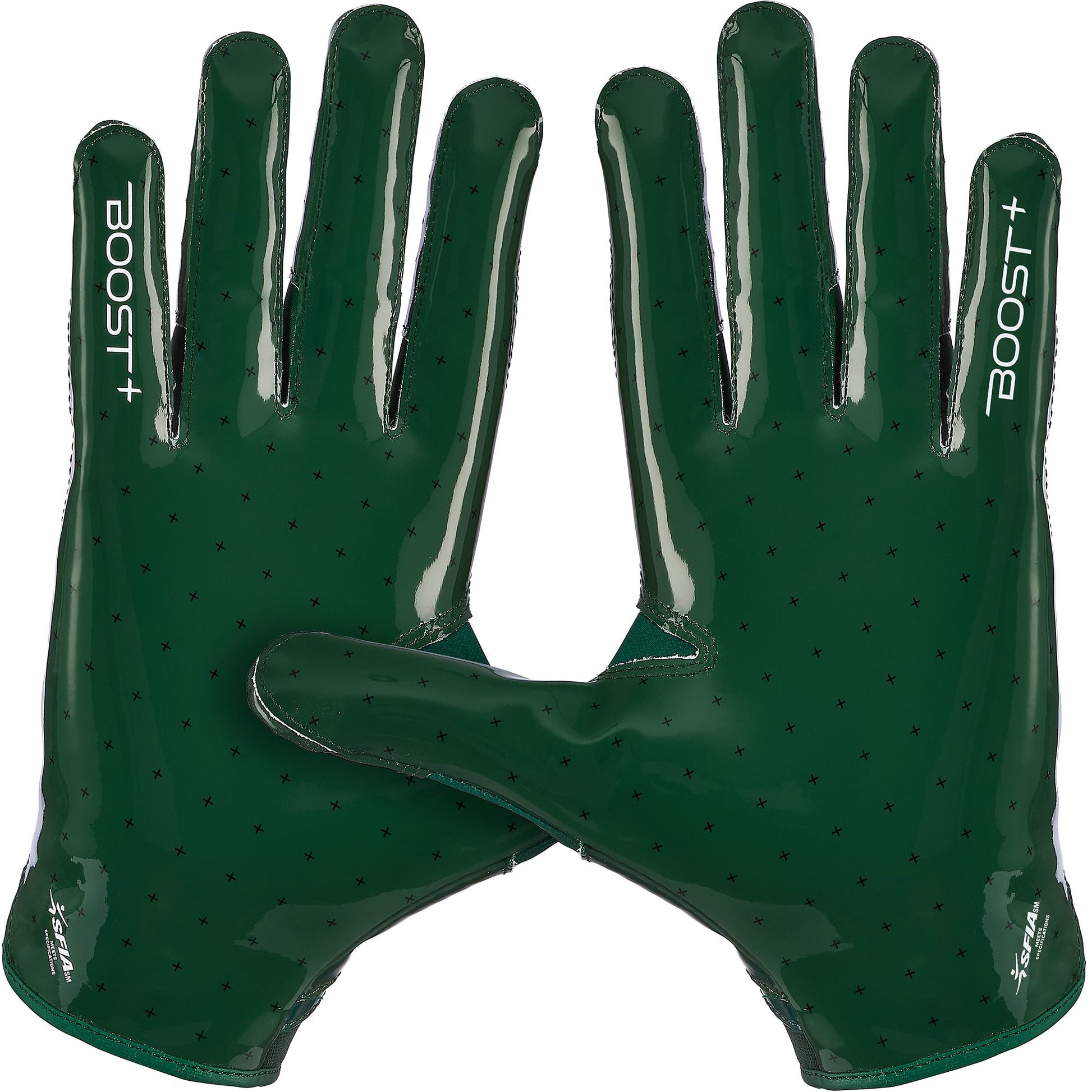 Grip Boost Football Receiving Gloves Grip Boost Solid Forest Green Stealth 6.0 Boost Plus Youth Football Gloves