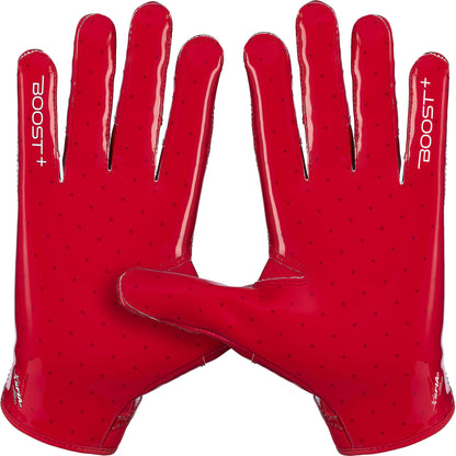 Red Stealth Football Gloves Receiver Gloves Grip Boost