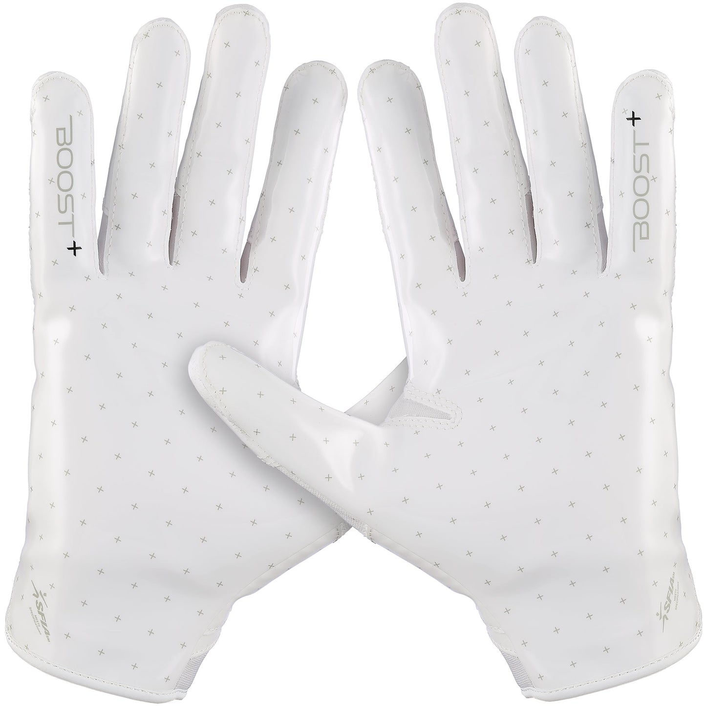 Grip Boost Football Receiving Gloves Grip Boost Solid White Stealth 6.0 Boost Plus Football Gloves