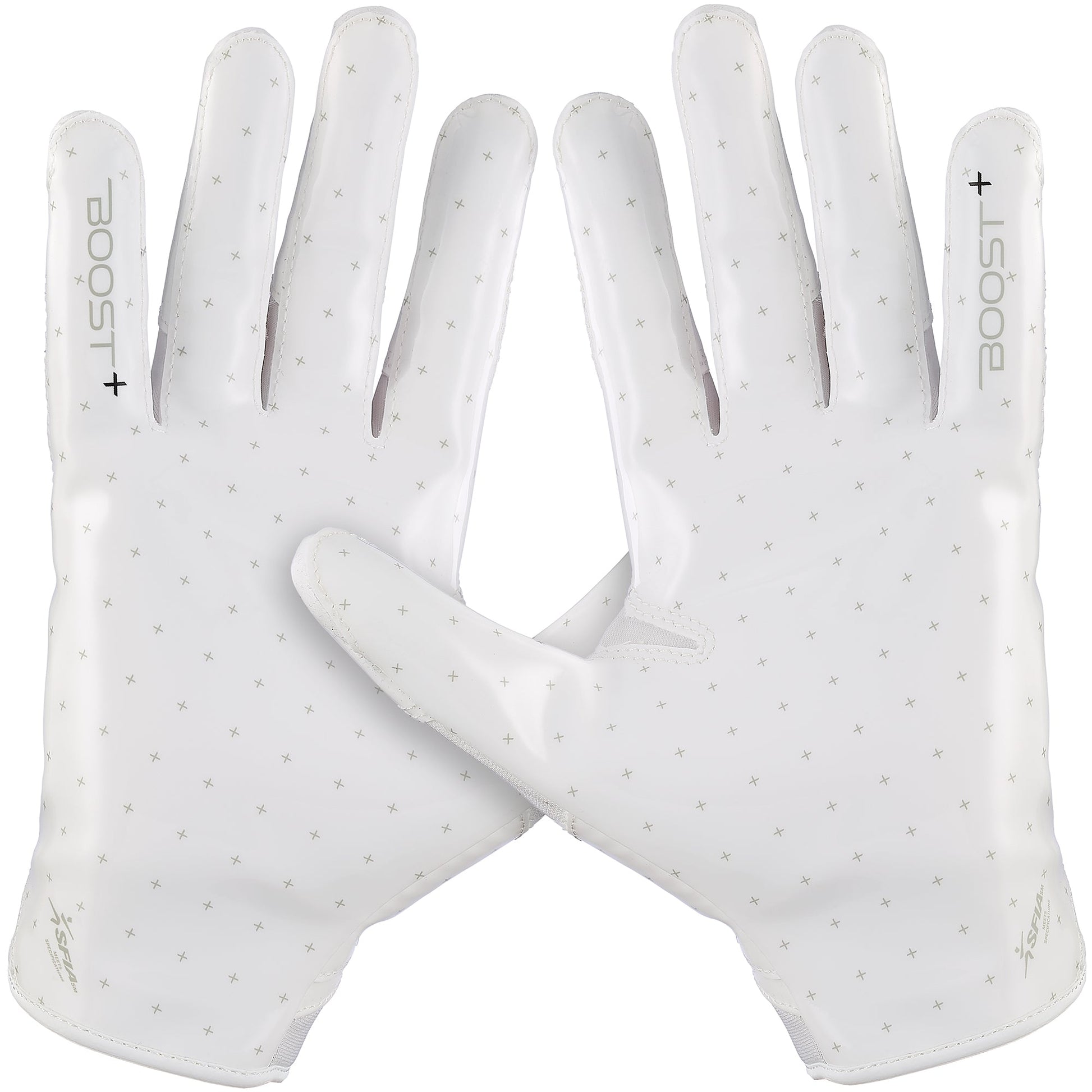 Grip Boost Football Receiving Gloves Grip Boost Solid White Stealth 6.0 Boost Plus Football Gloves