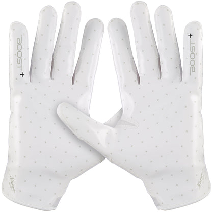 Grip Boost Football Receiving Gloves Grip Boost Solid White Stealth 6.0 Boost Plus Youth Football Gloves