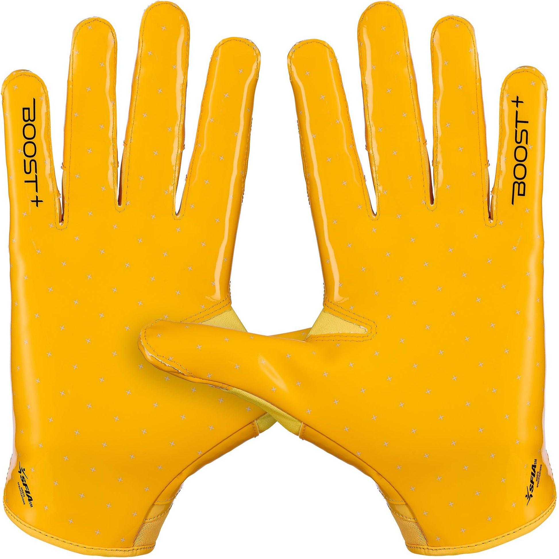 Grip Boost Football Receiving Gloves Grip Boost Solid Yellow Stealth 6.0 Boost Plus Football Gloves