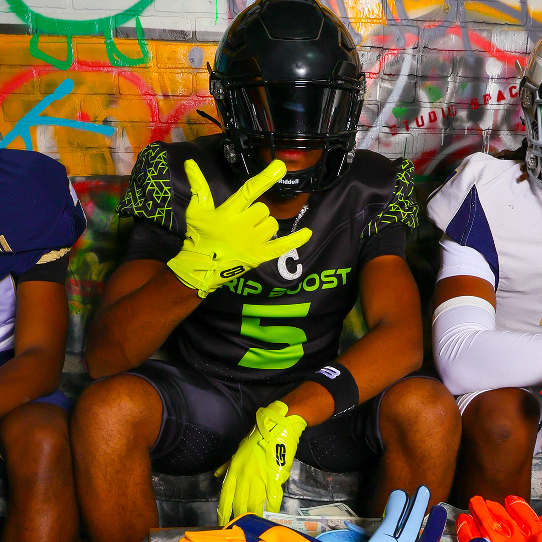 Grip Boost Football Receiving Gloves Grip Boost Stealth 6.0 Football Gloves – Neon Yellow