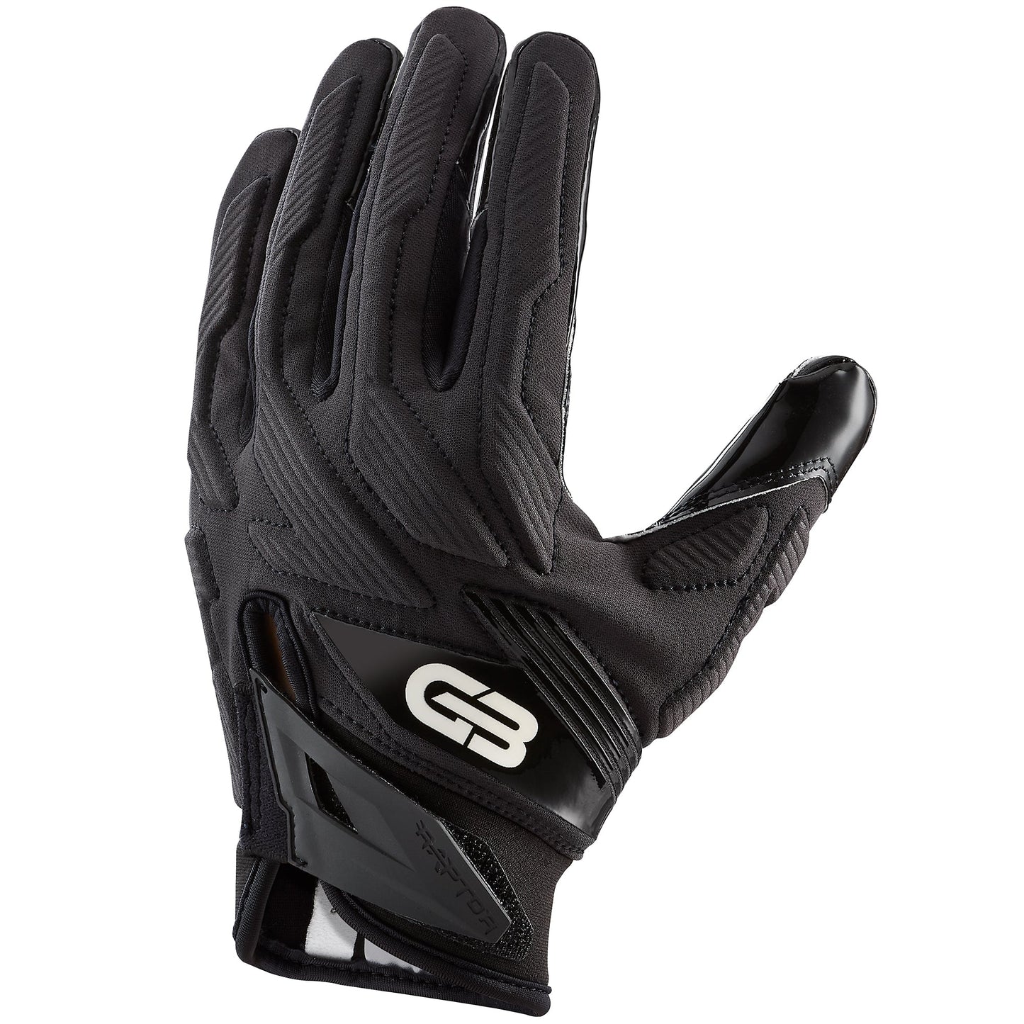 Grip Boost Football Receiving Gloves Small / Black Grip Boost Raptor 2.0 Black Padded Men's Football Gloves with Boost Plus Grip Technology