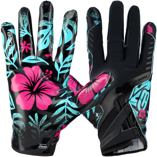 Grip Boost Football Receiving Gloves Small / Multicolor Grip Boost Stealth 6.0 Tropic Heat Boost Plus Football Gloves – House of Rare