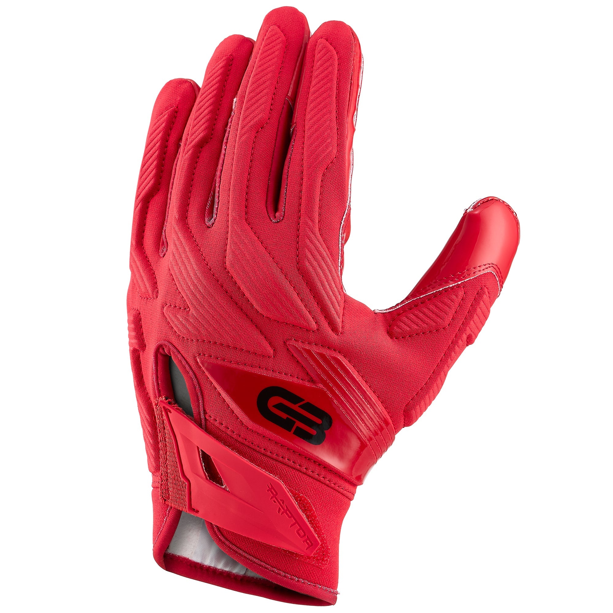 Red Raptor 2.0 Football Gloves Padded Sticky Gloves Grip Boost