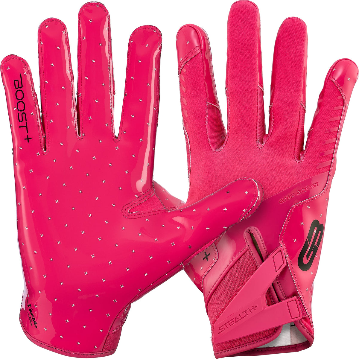 Solid Pink Stealth 6.0 Football Gloves | Elite Grip Gear | Grip Boost