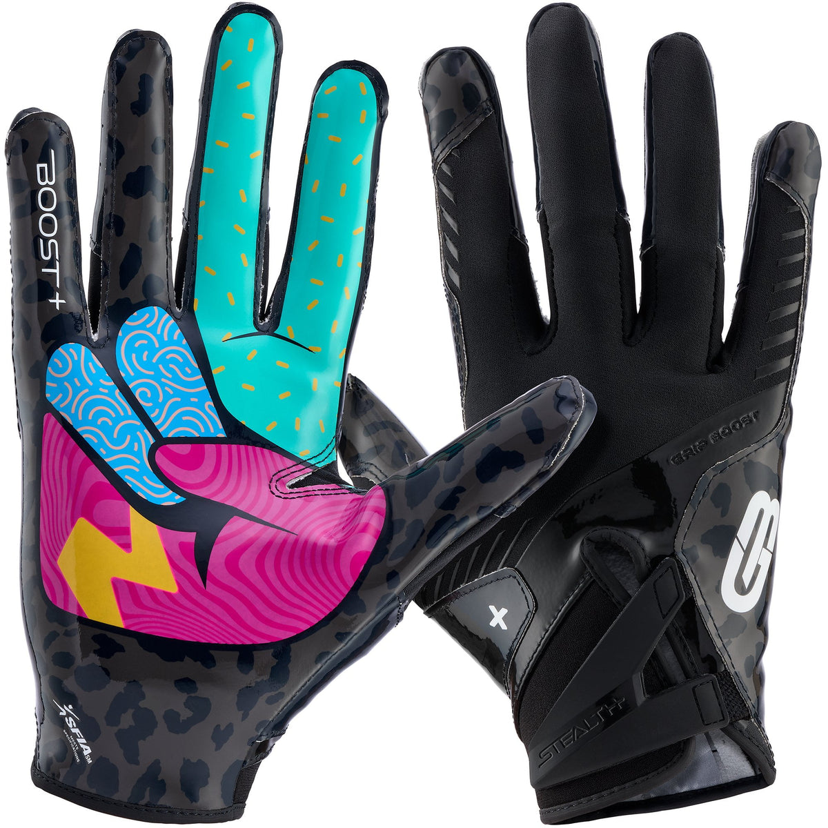 Grip Boost Football Receiving Gloves Youth Small Grip Boost Stealth 6.0 Youth Football Gloves – Mexico