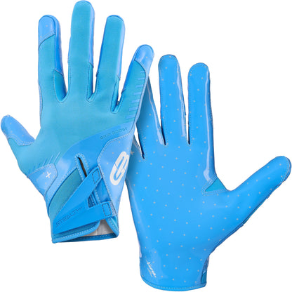 Grip Boost Football Receiving Gloves Youth Small / Solid Light Blue Grip Boost Solid Light Blue Stealth 6.0 Boost Plus Youth Football Gloves