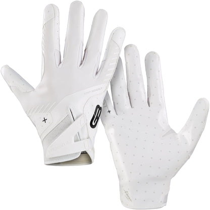 Grip Boost Football Receiving Gloves Youth Small / Solid White Grip Boost Solid White Stealth 6.0 Boost Plus Youth Football Gloves