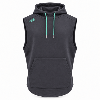 Grip Boost Hoodie Grip Boost Breakaway Sleeveless Hoodie - Charcoal/Mint