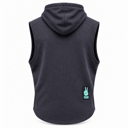 Grip Boost Hoodie Grip Boost Breakaway Sleeveless Hoodie - Charcoal/Mint