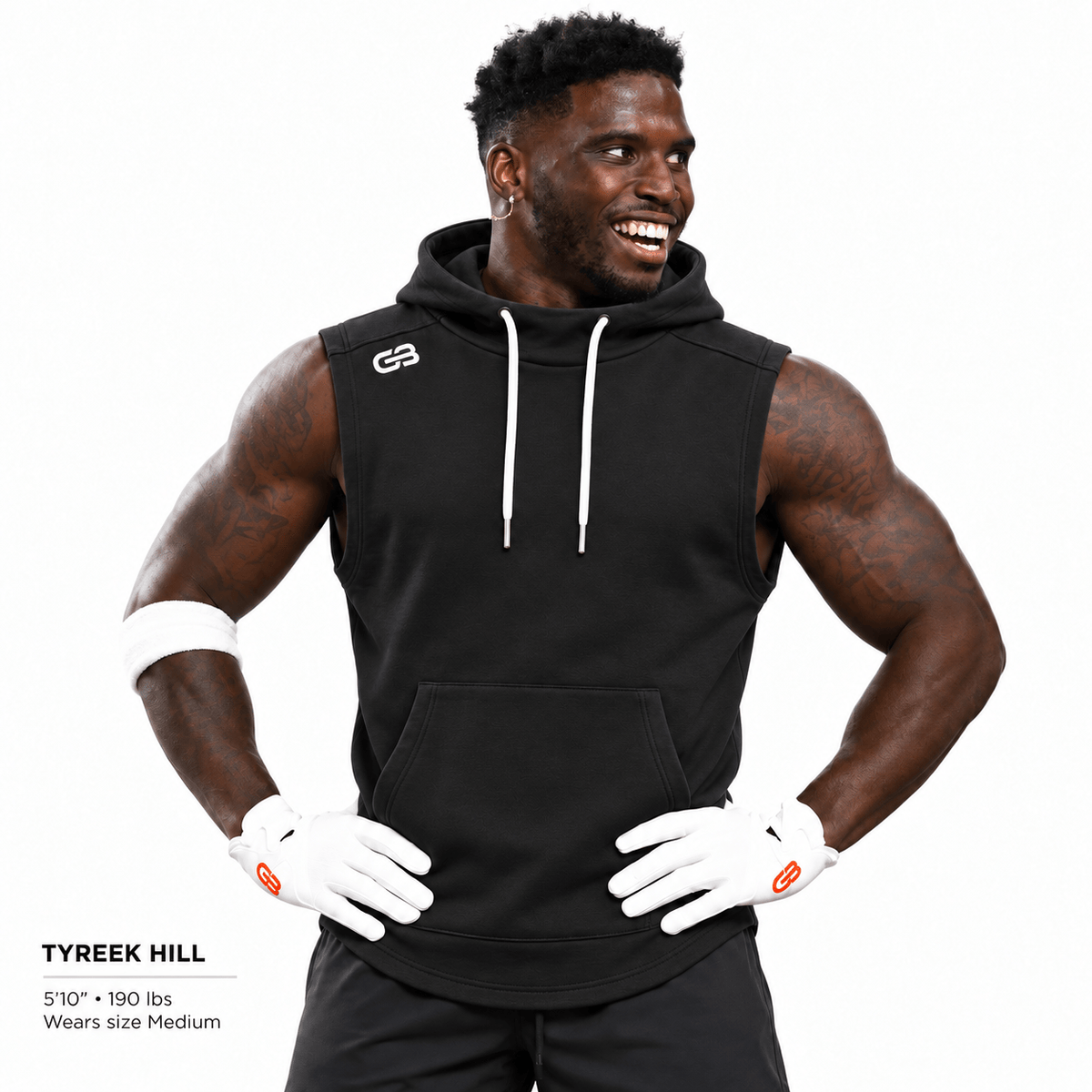 Grip Boost Hoodie YS Grip Boost Breakaway Sleeveless Hoodie - Black/White