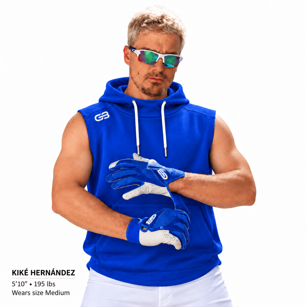 Grip Boost Hoodie YS Grip Boost Breakaway Sleeveless Hoodie - Blue/White