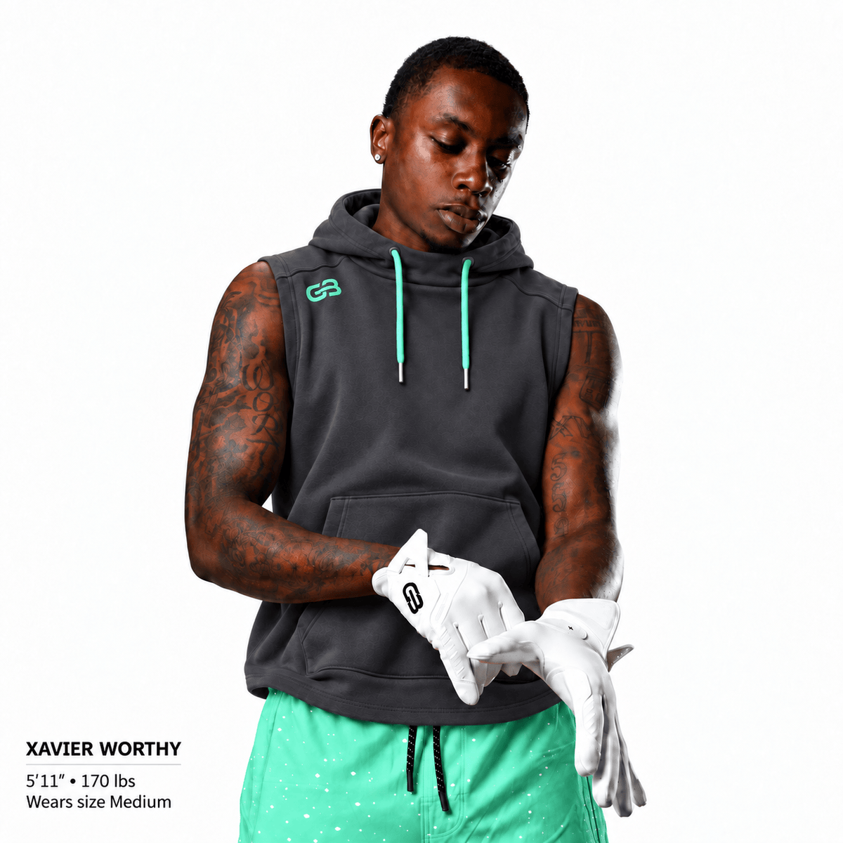 Grip Boost Hoodie YS Grip Boost Breakaway Sleeveless Hoodie - Charcoal/Mint