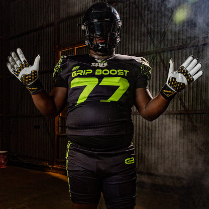 Grip Boost Lineman Gloves Grip Boost Big Skill 2.0 Lineman Football Gloves – Black