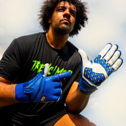 Grip Boost Lineman Gloves Grip Boost Big Skill 2.0 Lineman Football Gloves – Blue