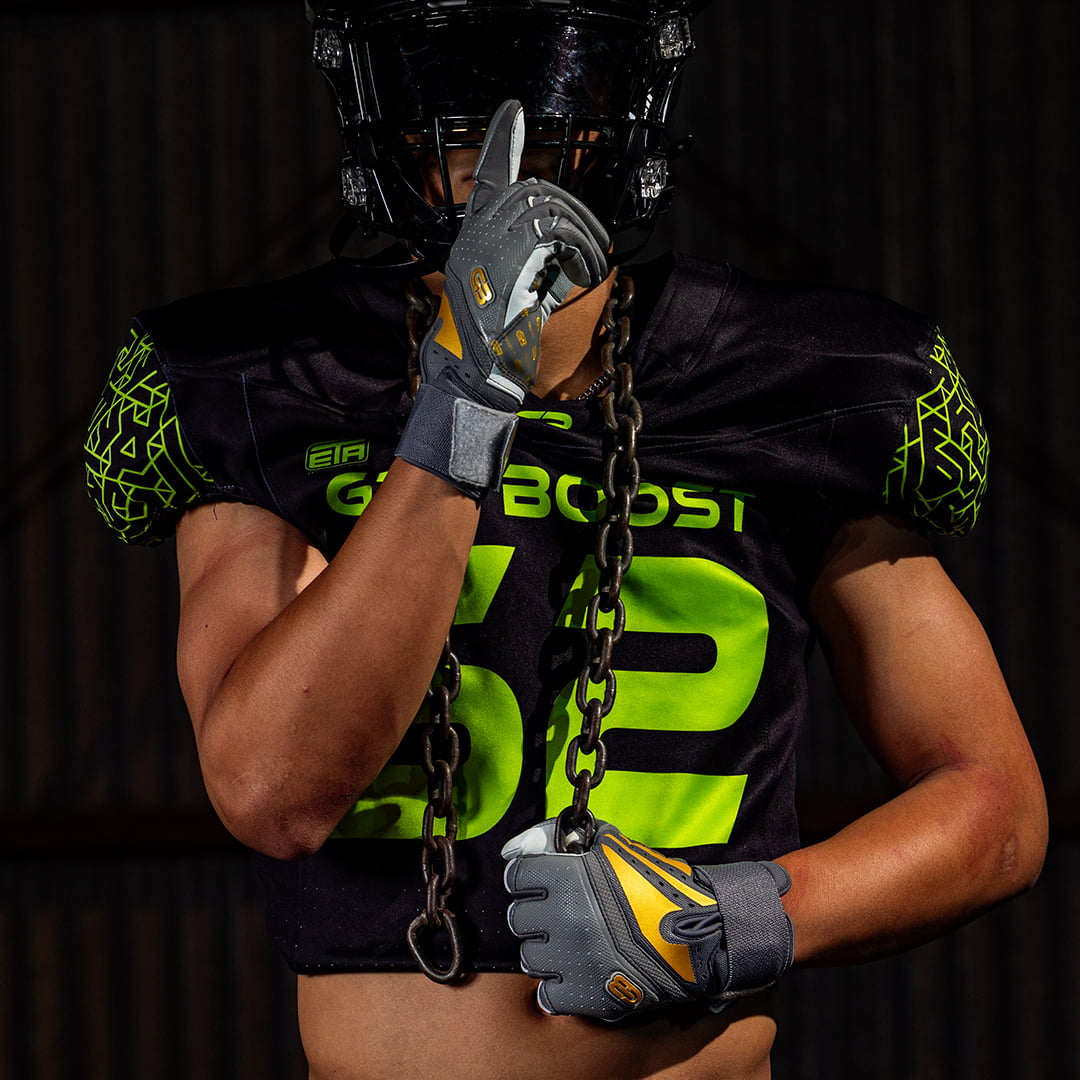 Grip Boost Lineman Gloves Grip Boost Big Skill 2.0 Lineman Football Gloves – Gray