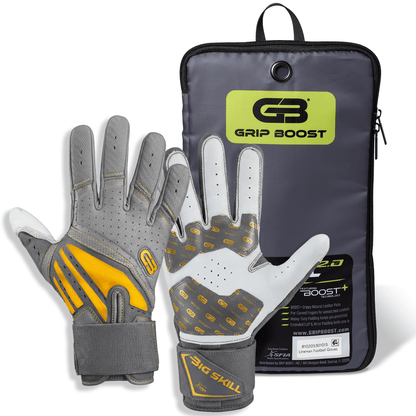Grip Boost Lineman Gloves Grip Boost Big Skill 2.0 Lineman Football Gloves – Gray