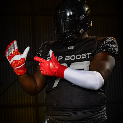 Grip Boost Lineman Gloves Grip Boost Big Skill 2.0 Lineman Football Gloves – Red