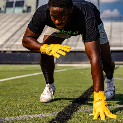 Grip Boost Lineman Gloves Grip Boost Big Skill 2.0 Lineman Football Gloves – Yellow