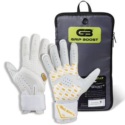 Grip Boost Lineman Gloves Grip Boost Big Skill 2.0 White Lineman Football Gloves