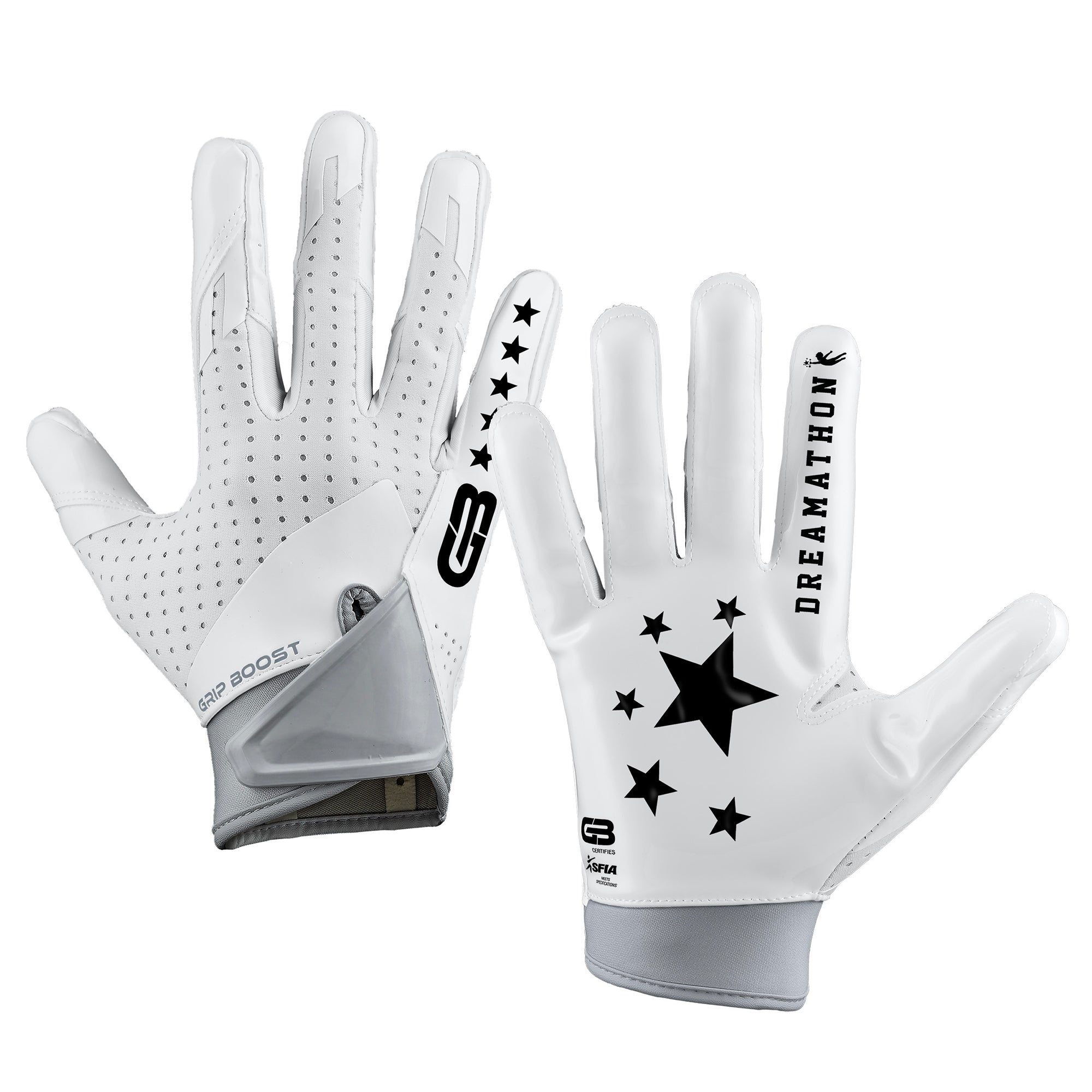 Grip Boost x Dreamathon Stealth 5.0 Football Gloves - Adult Sizes, Medium