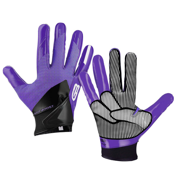 Gants de football Grip Boost Purple Peace Stealth 5.0 - Tailles adultes