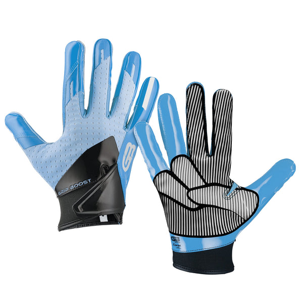 Grip Boost Sky Blue Peace Stealth 5.0 Football Gloves - Adult Sizes